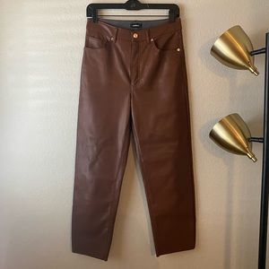 Chocolate Brown Leather Pants